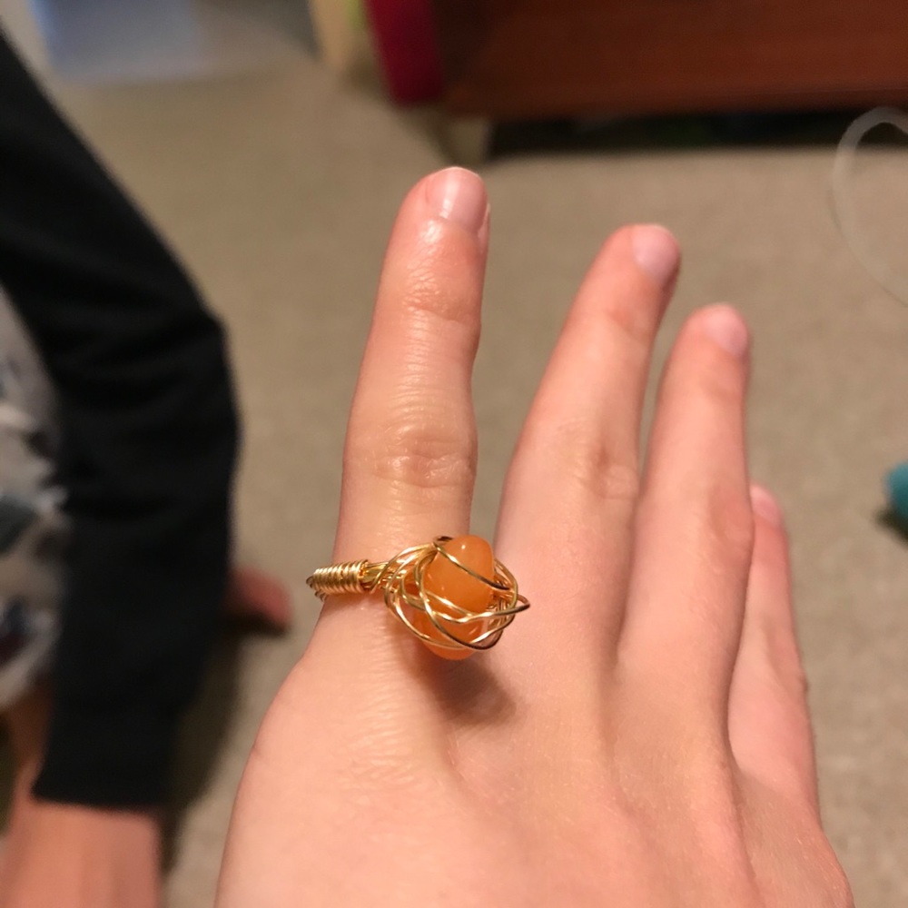 Ring with gold wire